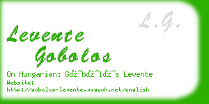 levente gobolos business card